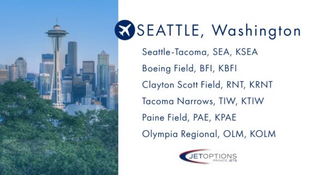 Seattle Washington JetOptions Private Jets Airports