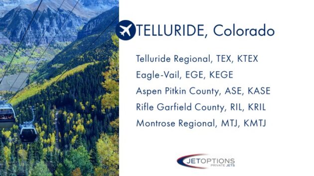 Telluride Colorado JetOptions Private Jets Charter Airports