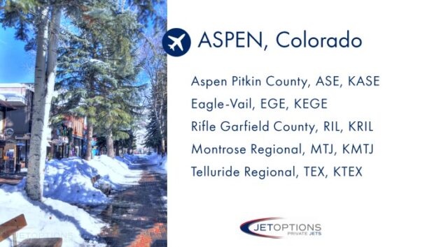 Aspen Colorado JetOptions Private Jets Charter Airports