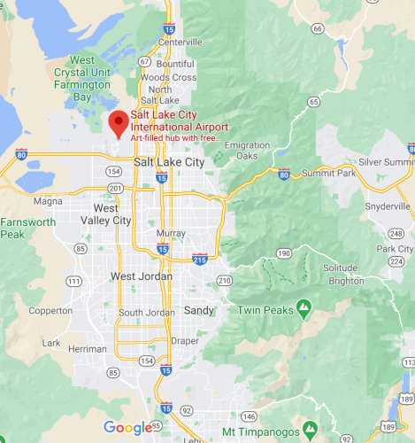 find salt lake city airport parking on maps